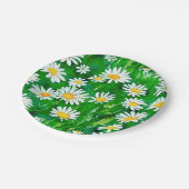 Wasserfarben in einem grünen Feld Pappteller (Schrägansicht)