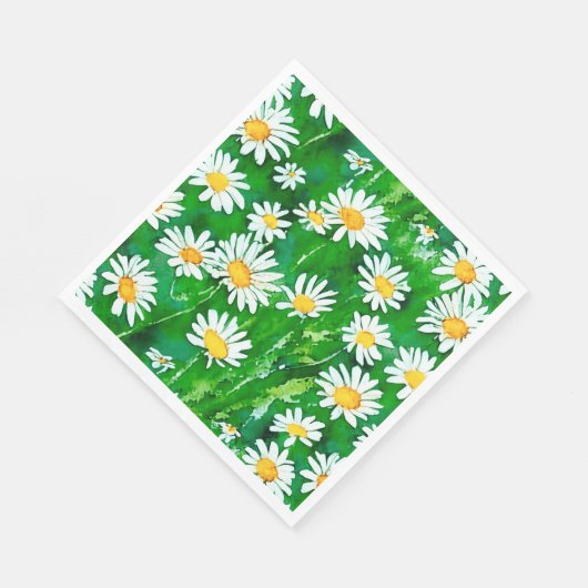 Wasserfarben in einem grünen Feld Serviette (Ecke)