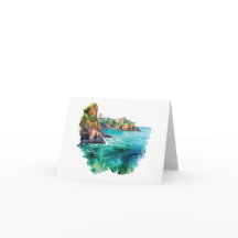 Wasserfarben in Sizilien - Karte für den Hinweis a