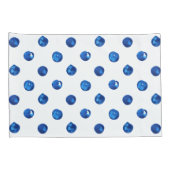 Wasserfarben-Indigoblau-Polka-Punktmuster Kissenbezug (Rückseite-Rechts)