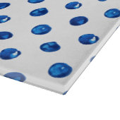Wasserfarben-Indigoblau-Polka-Punktmuster Schneidebrett (Ecke)