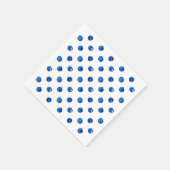 Wasserfarben-Indigoblau-Polka-Punktmuster Serviette (Ecke)