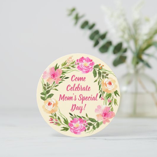 Wasserfarben - individuelle Einladung (Stehend Vorderseite)