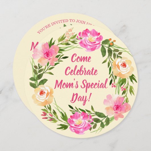 Wasserfarben - individuelle Einladung (Vorne/Hinten)