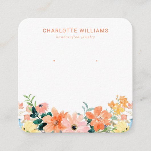 Wasserfarben - individuelle Schmuckkarte Quadratische Visitenkarte (Vorderseite)