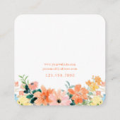 Wasserfarben - individuelle Schmuckkarte Quadratische Visitenkarte (Rückseite)