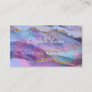 Wasserfarben Irisierender Glitter Achat Make-up-Ar Visitenkarte