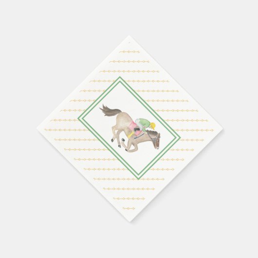 Wasserfarben Jockey Preakness Party Pferderennen G Serviette (Ecke)