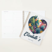 Wasserfarben-Jungle-Herzvögel Planer (Anzeige)
