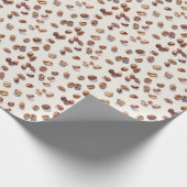 Wasserfarben-Kaffeebohnen Geschenkpapier (Ecke)