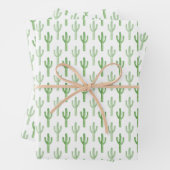 Wasserfarben-Kakteen-Muster Geschenkpapier Set (Beispiel)