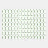 Wasserfarben-Kakteen-Muster Geschenkpapier Set (Vorderseite)