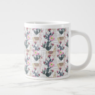 Wasserfarben-Kakteen-Muster Jumbo-Tasse