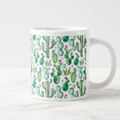 Wasserfarben-Kakteen-Pflanze-Muster Jumbo-Tasse (Rechts)