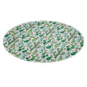 Wasserfarben-Kakteen-Pflanze-Muster Schneidebrett (Ecke)