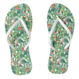 Wasserfarben-Kaktusmuster Badesandalen