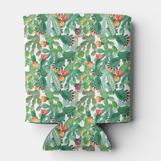 Wasserfarben-Kaktusmuster Dosenkühler (Rückseite)