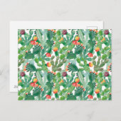 Wasserfarben-Kaktusmuster Feiertagspostkarte (Vorne/Hinten)