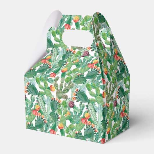 Wasserfarben-Kaktusmuster Geschenkschachtel (Vorderseite)