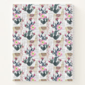 Wasserfarben-Kaktusmuster Notizblock (Rückseite)