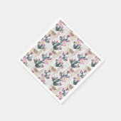 Wasserfarben-Kaktusmuster Serviette (Ecke)