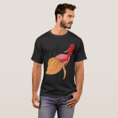 Wasserfarben Kampffisch T-Shirt (Vorne ganz)