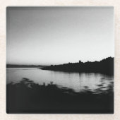 Wasserfarben Kanada Schwarz-Weiß-Fotografie Glasuntersetzer (Vorderseite)