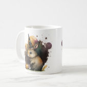 Wasserfarben-Kaninchen-Halloween Kaffeetasse (Vorderseite Links)