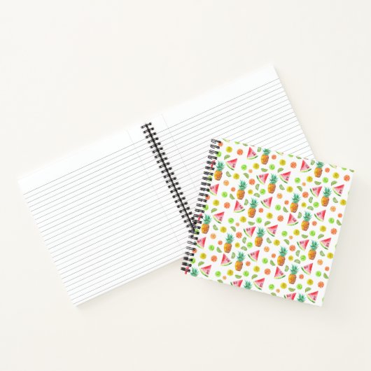 Wasserfarben-kansteinfarbenes Fruchtmuster Notizblock (Innenseite)