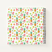 Wasserfarben-kansteinfarbenes Fruchtmuster Notizblock (Rückseite)