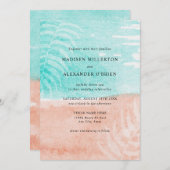 Wasserfarben-Kastell Hochzeit Einladung (Vorne/Hinten)