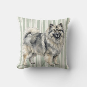 Wasserfarben-Keeshond-Hund-Wurfkissen Kissen