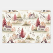 Wasserfarben-Kernmuster Geschenkpapier Set (Vorderseite)