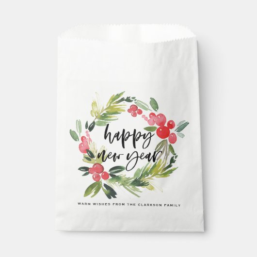 Wasserfarben-Kiefer und Heiliger Kranz-Glück Neues Geschenktütchen (Vorderseite)