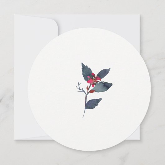 Wasserfarben-Kieferngrün-Rote-Torf-Feuerwehr Einladung (Rückseite)