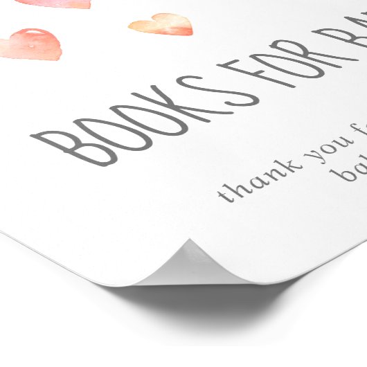 Wasserfarben Kinderduschbücher für Babynahrung Poster (Ecke)