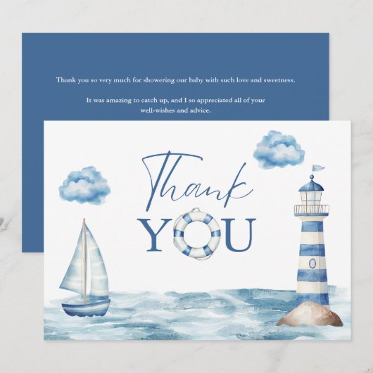 Wasserfarben-Kinderdusche Dankeskarte (Vorne/Hinten)