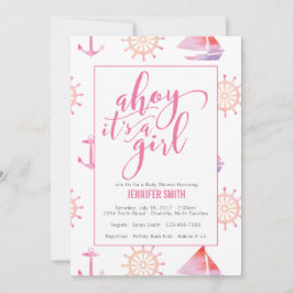 Wasserfarben-Kinderdusche Einladung