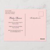 Wasserfarben Kinderdusche Einladung Postkarte (Rückseite)