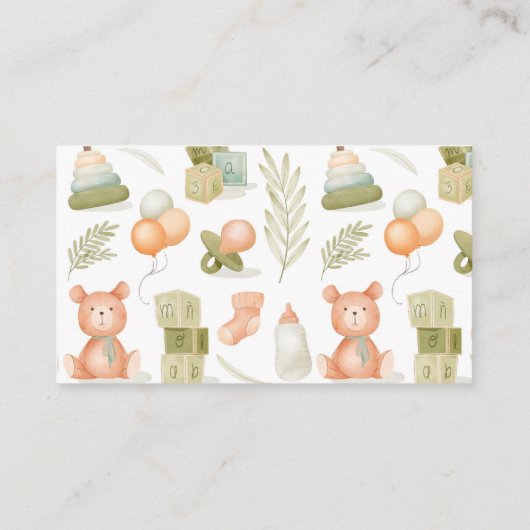 Wasserfarben-Kinderspielzeug-Windeln Begleitkarte (Rückseite)