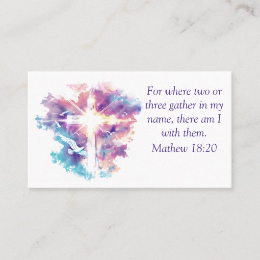 Wasserfarben-Kirche Visitenkarte (Vorderseite)