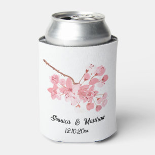 Wasserfarben-Kirschblüten-Blumen-Natur-Hochzeiten Dosenkühler