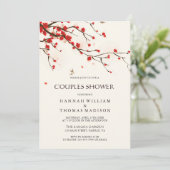 Wasserfarben Kirschblüten Blumenzwiebeln Dusche Einladung (Stehend Vorderseite)