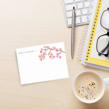 Wasserfarben Kirschblüten Heute bin ich für...