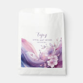 Wasserfarben-Kirschblüten Hochzeit-Dankeschön Geschenktütchen (Vorderseite)