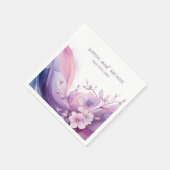 Wasserfarben-Kirschblüten-Hochzeit - Napkins Serviette (Ecke)