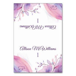 Wasserfarben-Kirschblüten-Pork-Symbol für Hochzeit Tischnummer