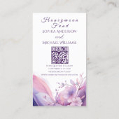 Wasserfarben-Kirschblüten - Registry-Honeymoon Visitenkarte (Rückseite)