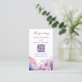 Wasserfarben-Kirschblüten - Registry-Honeymoon Visitenkarte (Stehend Vorderseite)