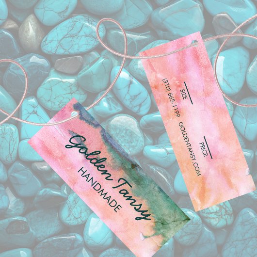 Wasserfarben Kleidung Schmuck Preis Größe Hängemar Mini Visitenkarte